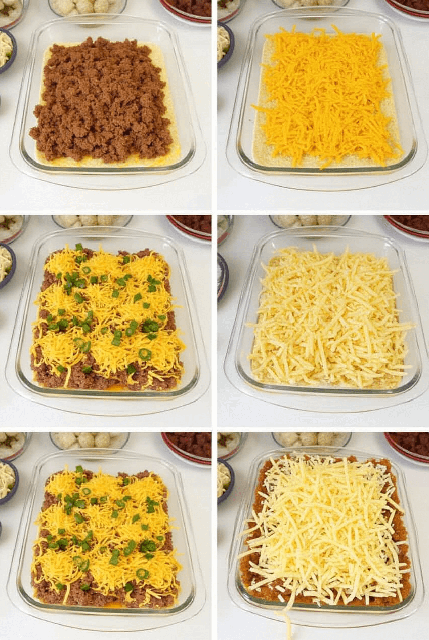 Assembling the Taco Lasagna