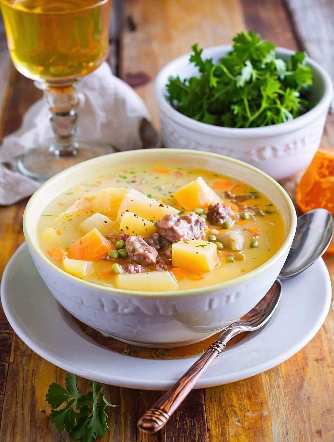 Crockpot Creamy Potato and Hamburger Soup