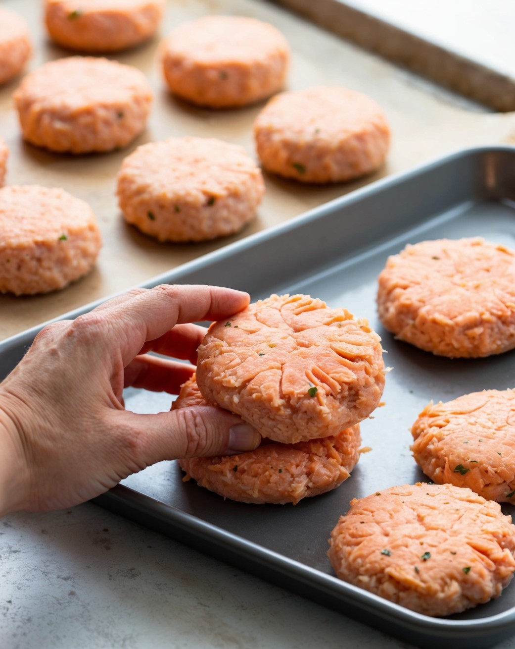 Form the Salmon patties