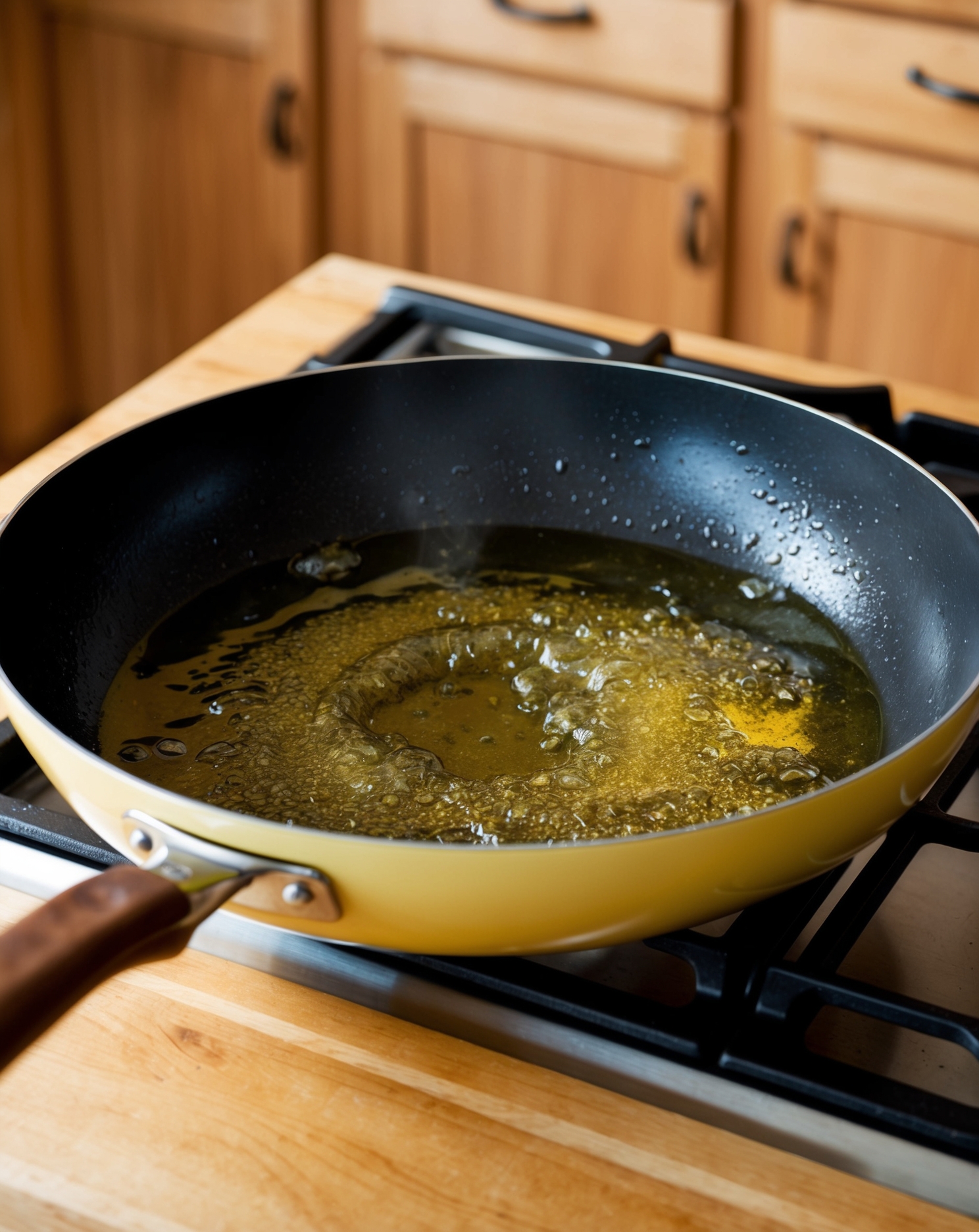 Heat the Skillet to fired Salmon patties