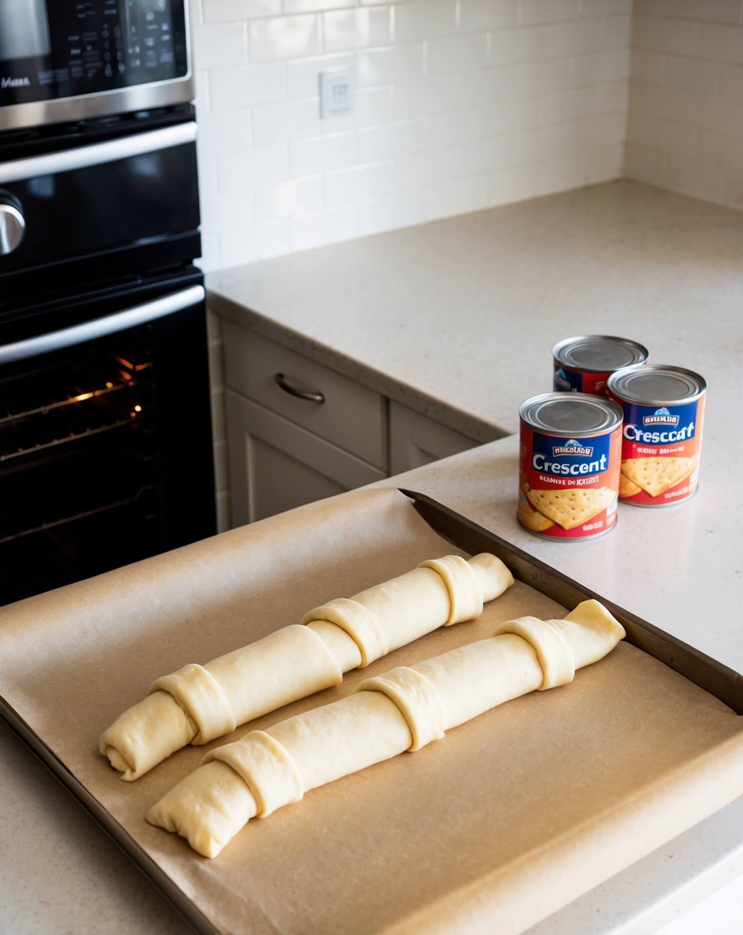 Preparing the Crescent Dough